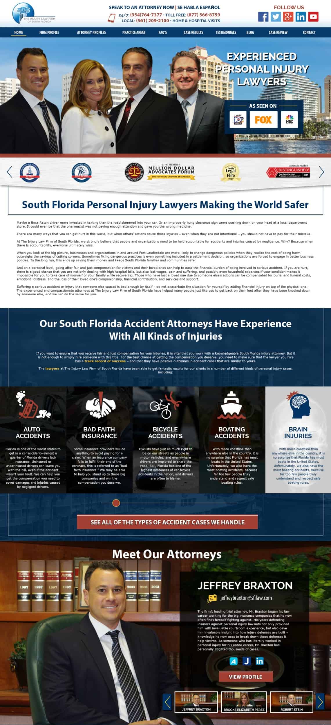 South Florida Injury Law Firm Website