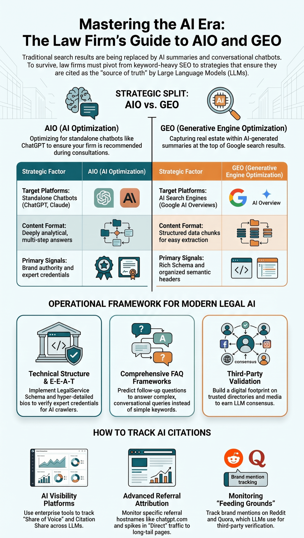 The New Pillars of Legal Marketing: AIO vs. GEO